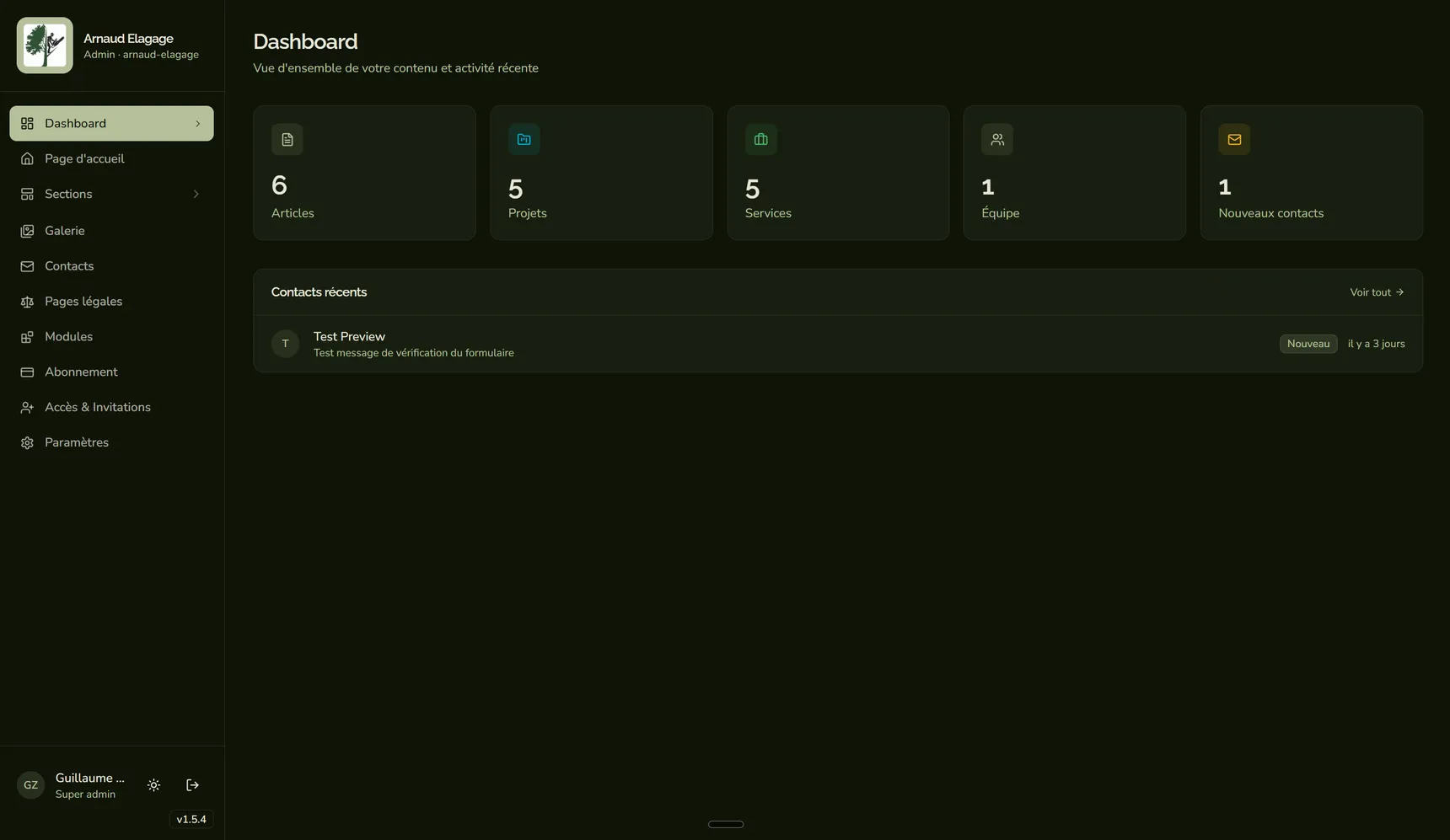 Back-office Awilix — Arnaud Élagage