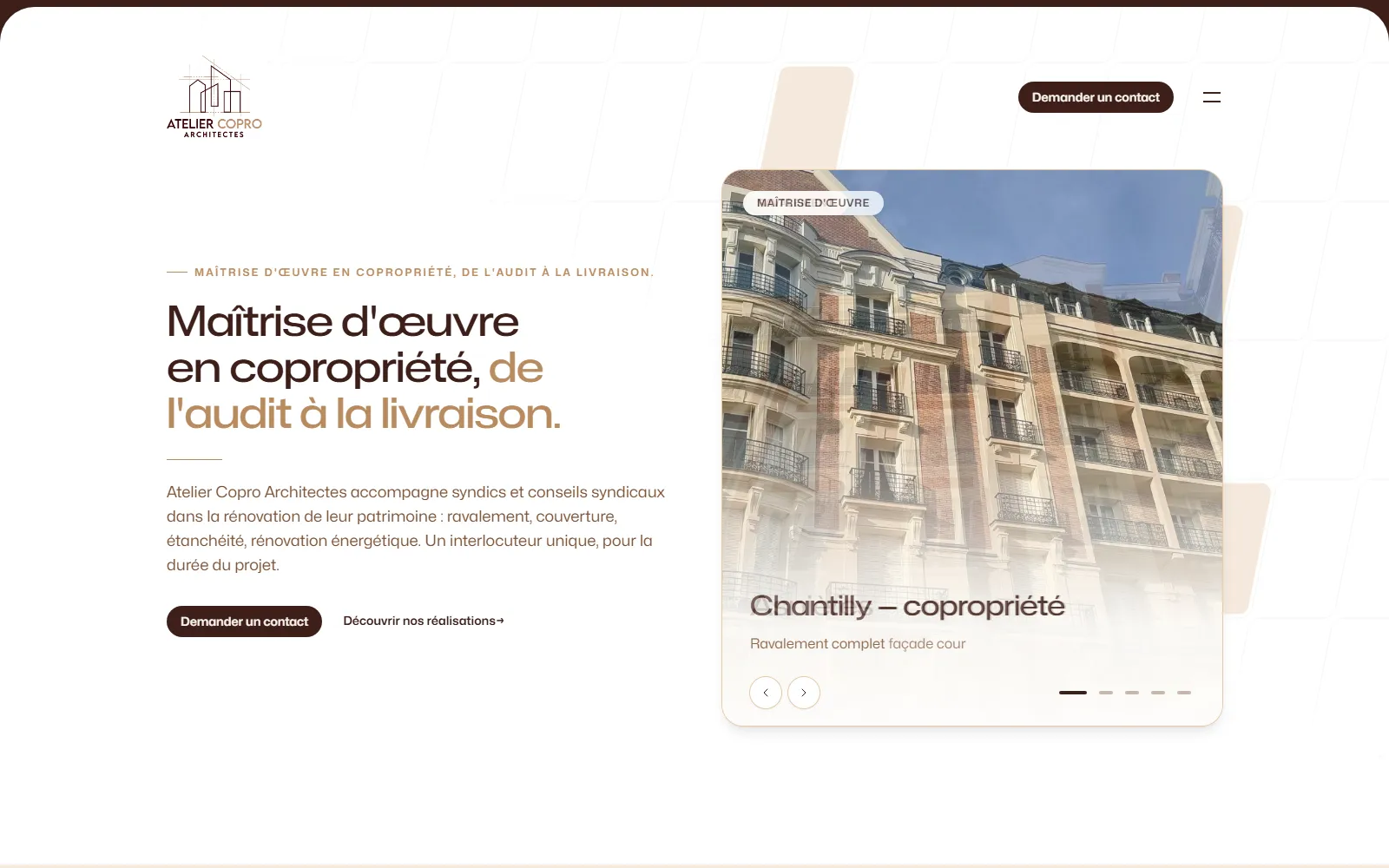 ateliercopro.fr — site réalisé par Awilix
